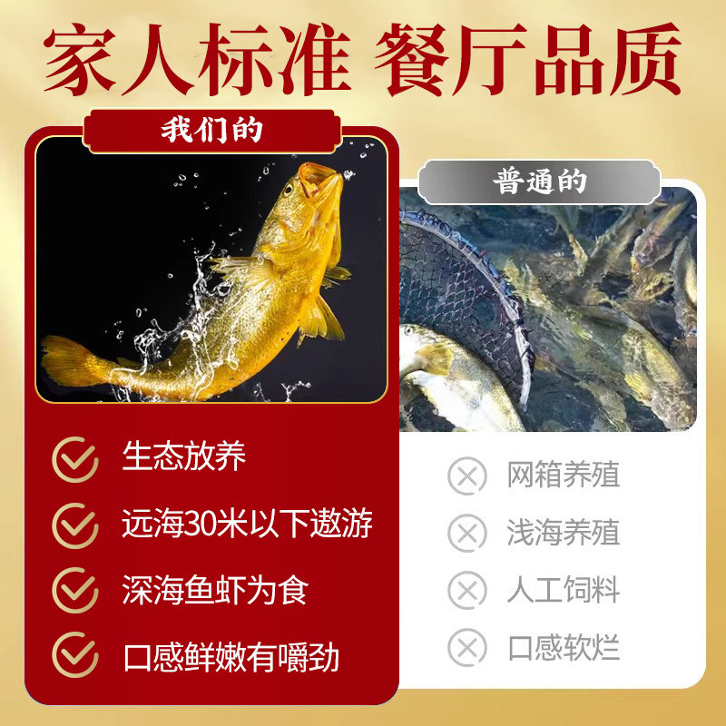 舟山大黄鱼礼盒装深海小黄花鱼鲜活生鲜海鲜海鱼年货礼盒新鲜水产,淘宝优惠券,粉丝福利购,淘宝优惠卷