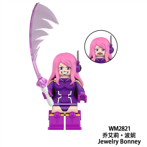 适用乐高海贼王积木人仔WM6196路奇库赞卡库达斯琪乔艾莉波妮玩具 - 图1