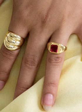 ggxr欧美时髦金属戒指女叠戴简约