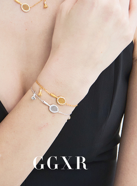 【新品】GGXR 925银羽毛球拍项链女小众设计款百搭手链
