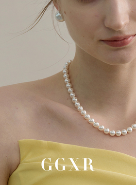 GGXR 进口奥地利施华洛珍珠正圆项链 不经意的优雅 皮光细腻项链