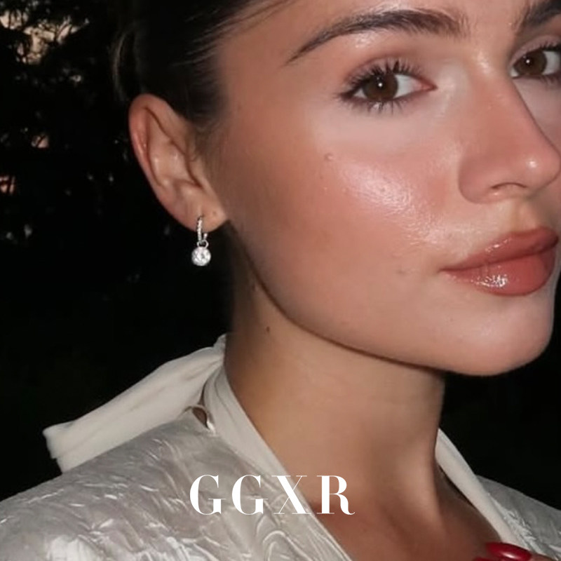 GGXR 欧美微镶满钻吊坠锆石耳环无耳洞耳夹,淘宝优惠券,粉丝福利购,淘宝优惠卷