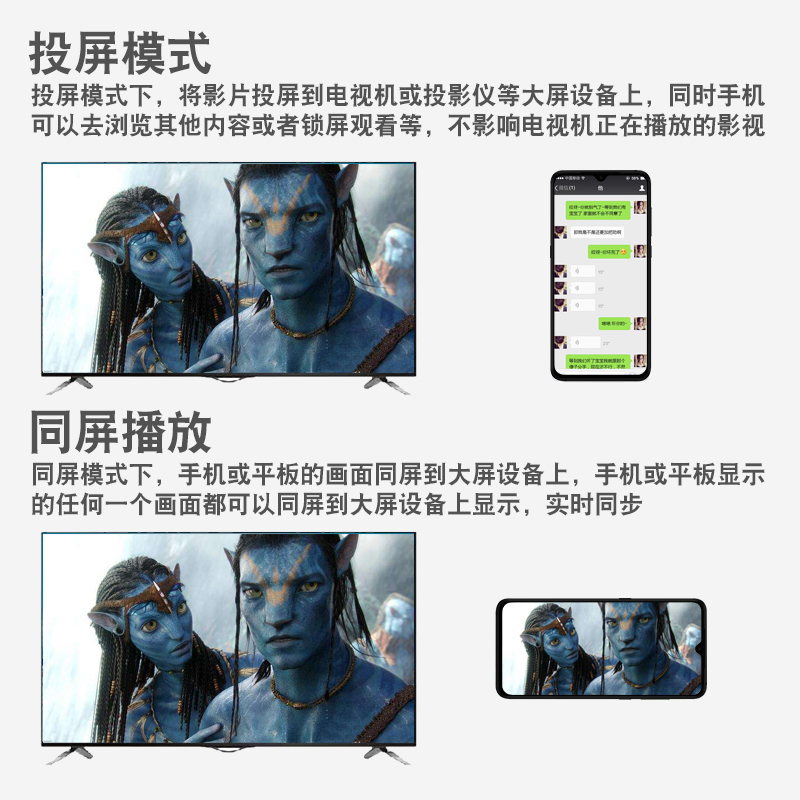 无线投屏器手机同屏器4K高清适用于安卓苹果华为小米连接电视机显示器车载通用电脑hdmi转换投影投屏神器家用-图1
