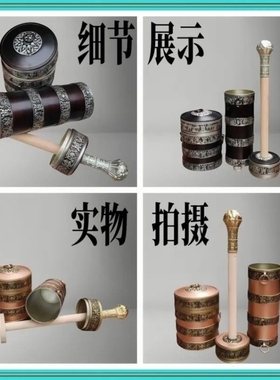 藏式糌粑酥油茶桶打茶桶吉祥糖果盒水果家用民宿复古摆件