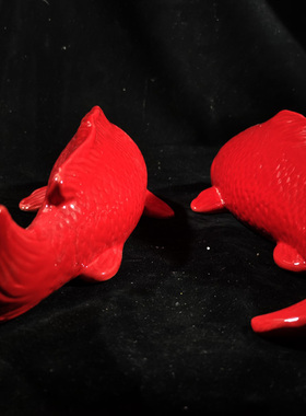 锦鲤新中式风电视墙沙发装饰品