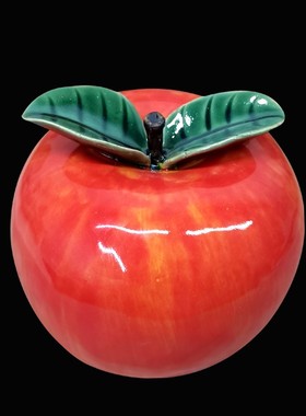 陶瓷大苹果招财平安供奉佛像摆件