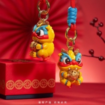 2024 dragon year zodiac money to make money Dragon foot gold gold to run the dragon key buckle pendant open door red