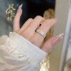 Pure silver 990 hollow flashing coin ring for women