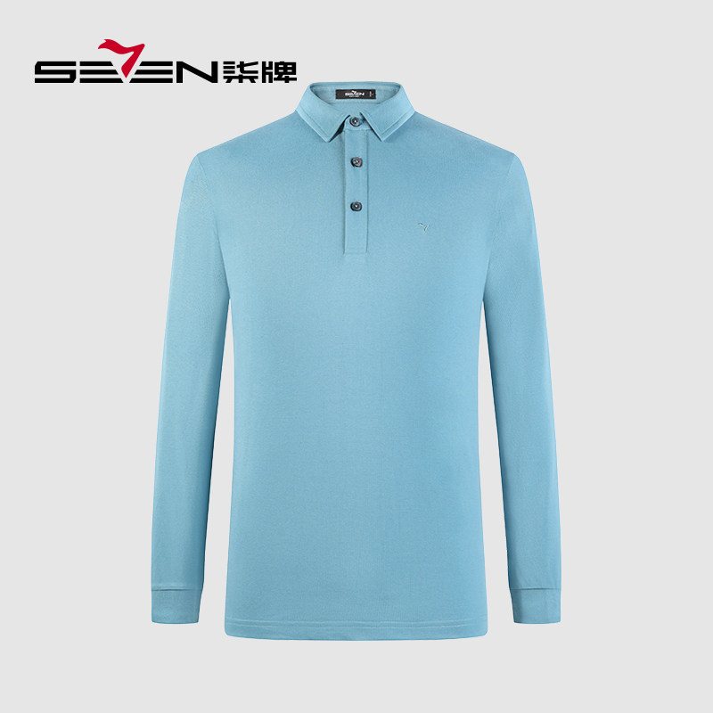柒牌奥莱清仓长袖21秋季新款青年 柒牌outlets店Polo衫