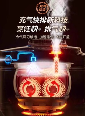 苏泊尔快排IH电压力锅家用3L升多功能智能饭煲双球釜小容量高压锅