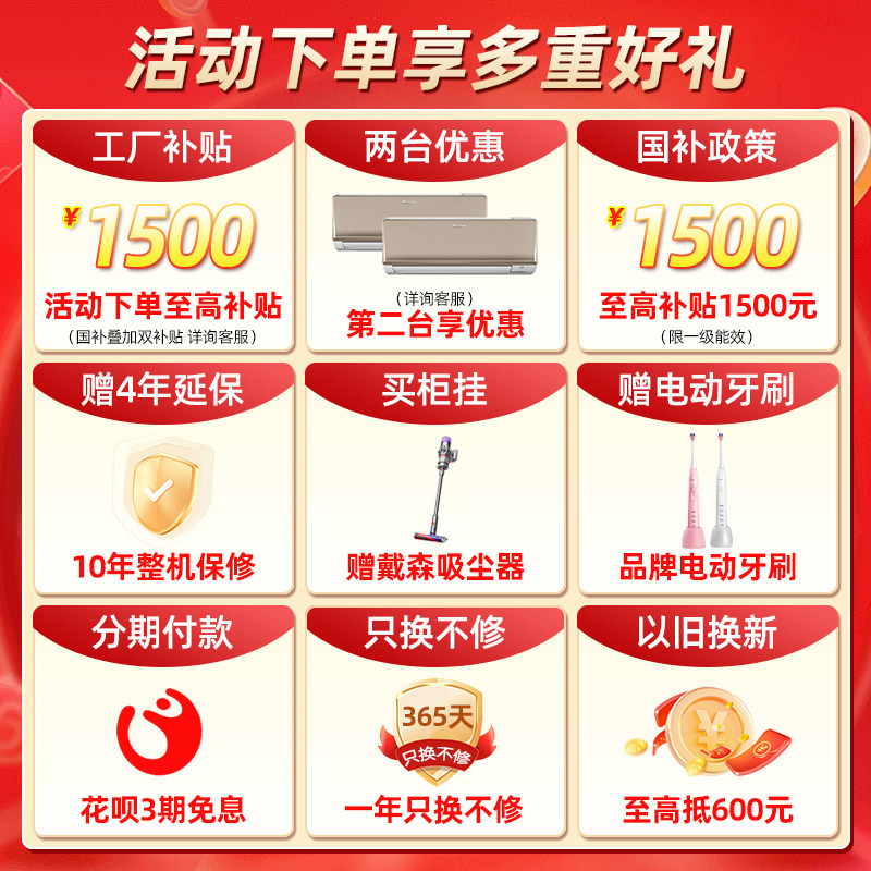 Daikin/大金一级帕缔能FVXF172变频冷暖3匹p立式柜机家用大金空调