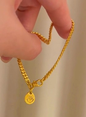 小众古巴招财手链黄金色女款