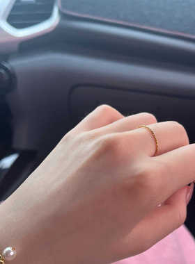 不掉色18K镀金色银色尾戒戒指