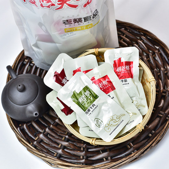 湘老蔡休闲牛肉熟食真空开袋即食散装牛肉干小包装500g小零食特产