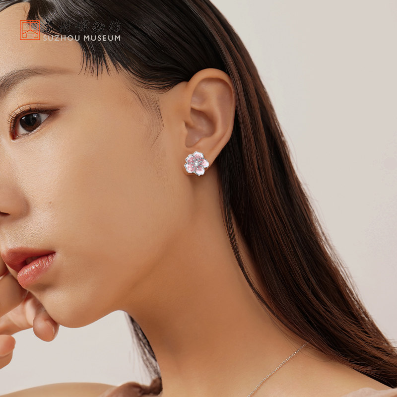 苏州博物馆杏影不离系列耳挂耳环 苏州博物馆耳环