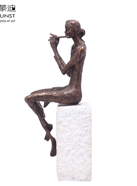 阿斯蒙迪进口原创青铜人物雕塑