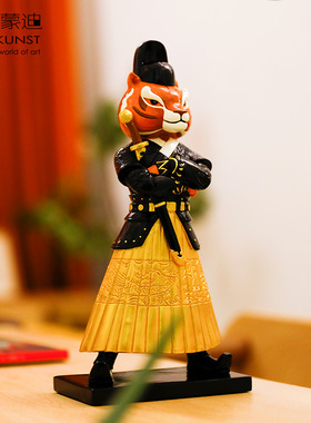 阿斯蒙迪林翔原创国潮老虎摆件