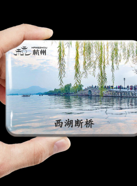 浙江旅游纪念冰箱贴三潭映月断桥