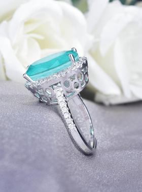 热卖仿真帕拉伊巴戒指欧美大颗