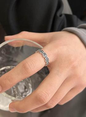 复古染黑做旧玫瑰花鸽血红锆石