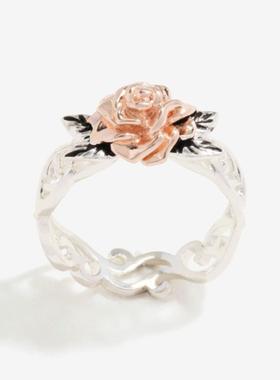 臻荣wish热卖镀14k玫瑰金花朵