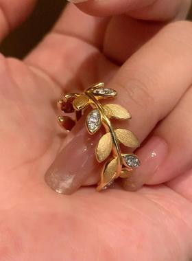 Vintage中古风精致拉丝复古金色