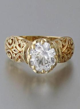 臻荣wish新款通花镶嵌仿真锆石