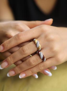 意大利织纹雕金拉丝工艺镀18K金