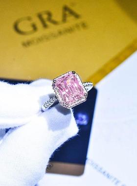 新款欧美奢华镶嵌黄钻双色戒指