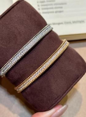 梵家高版本珠边满圈排钻手镯女