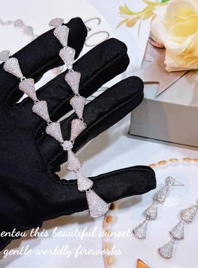 网红lulu同款高级感轻奢气质锆石