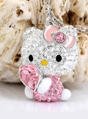 奥地利水晶HelloKitty粉色可爱