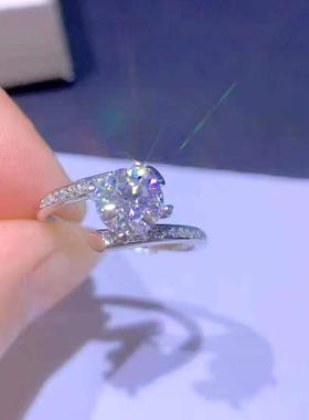 快手爆款镶嵌1克拉仿真莫桑钻