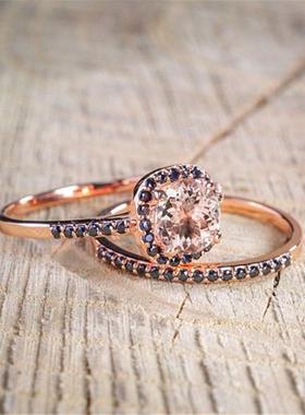 臻荣ebay热卖镀18k玫瑰金托帕石