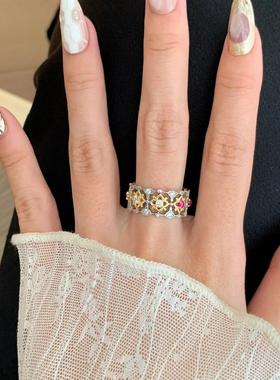 意大利蕾丝bubu风窗花人工红宝石