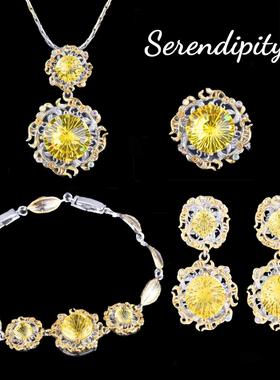 新款橄榄绿彩宝套装璀璨烟花