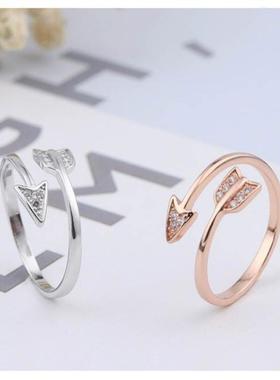 臻荣wish热卖新款箭头戒指欧美镀