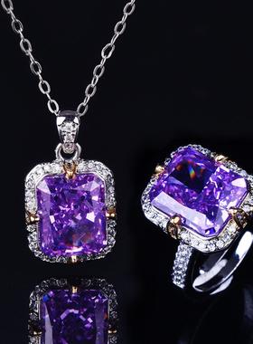 精工气质苹果绿冰花切吊坠项链