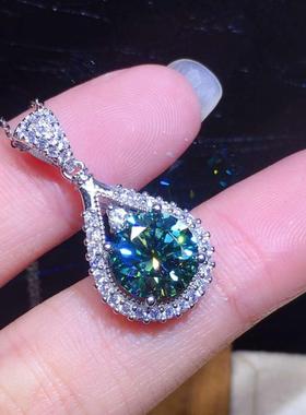 热卖新款仿马尔代夫蓝绿莫桑钻