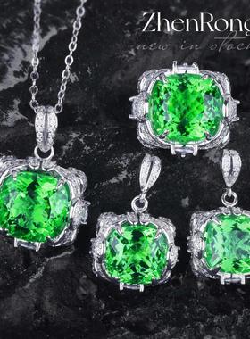 新款海蓝宝托帕石吊坠大克拉肥方