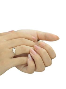 铜镀银缘定三生婚戒女戒指韩版国