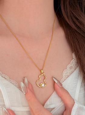 新中式葫芦福禄吊坠项链时尚轻奢