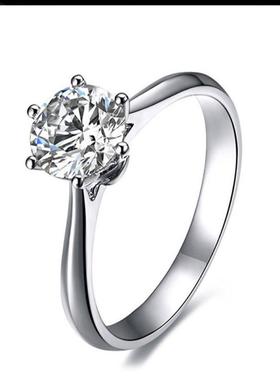 Ebay爆款六爪戒指奥地利水晶锆石