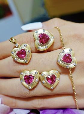 意大利织纹雕金布qi拉提项链戒指