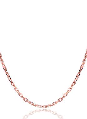 铜镀银玫瑰金银项链女18寸十字链