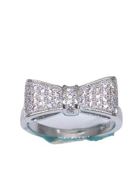 2018外贸欧美爆款白色蝴蝶结戒指