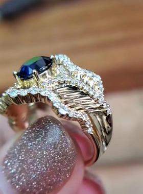 意大利工艺皇家蓝蓝宝石戒指