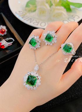 高级简约糖塔套装芬达色唐塔耳钉