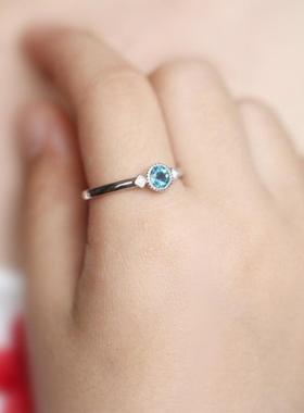 臻荣wish热卖新款镶钻海蓝色