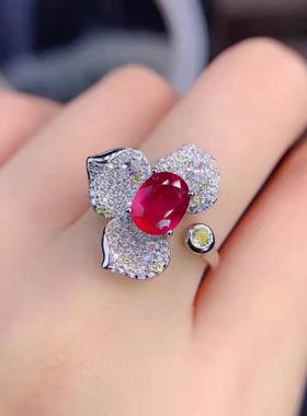 拼多多引流轻奢微镶满钻三叶花朵